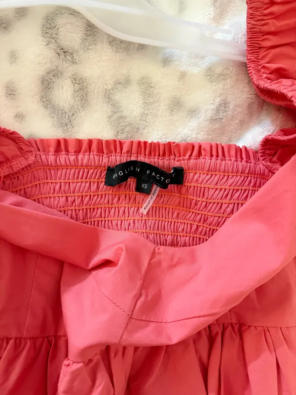 English Factory Pink Puff Sleeve Dress - Image 2