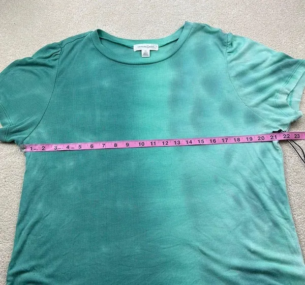 : Ribbed Green Deep Sea- Green Dewkist Tee - Image 3