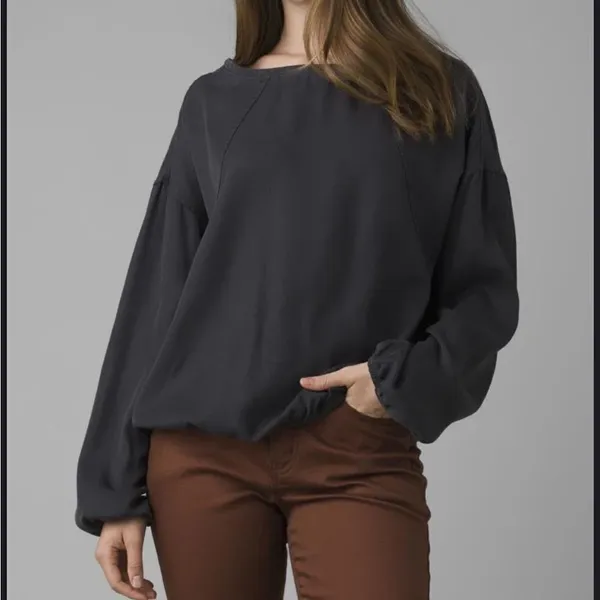 Prana Lavendar Bay Pullover Top size Medium Gray - Image 3