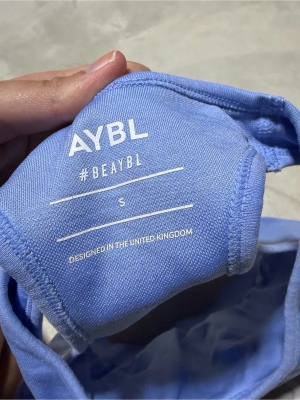 AYBL Blue Racerback Sports Bra small - Image 4