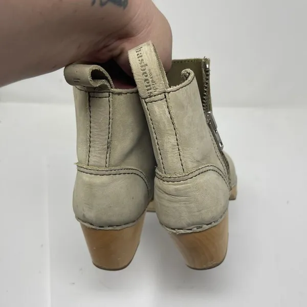 Toffel Swedish Hasbeens Zip It Emy Clog Boots in grey suede 37 - Image 8