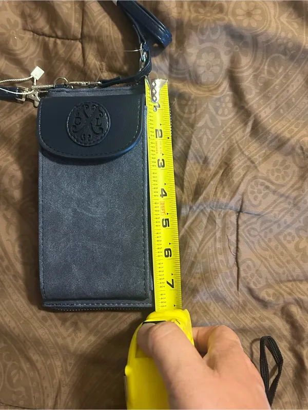 Christian Lacroix Indigo Denim Phone Crossbody Wristlet - Image 5