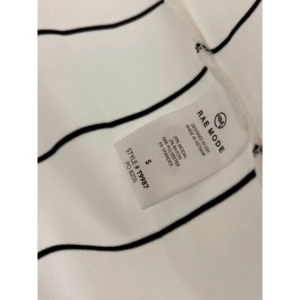 Rae Mode Matching Set Womens S Striped Half Zip Pullover Skort Shorts White - Image 10