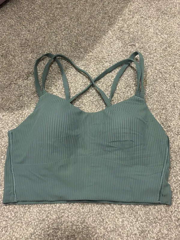 Lululemon Like a Cloud Ribbed Longline Bra *Light Support Medium Forest - Image 4