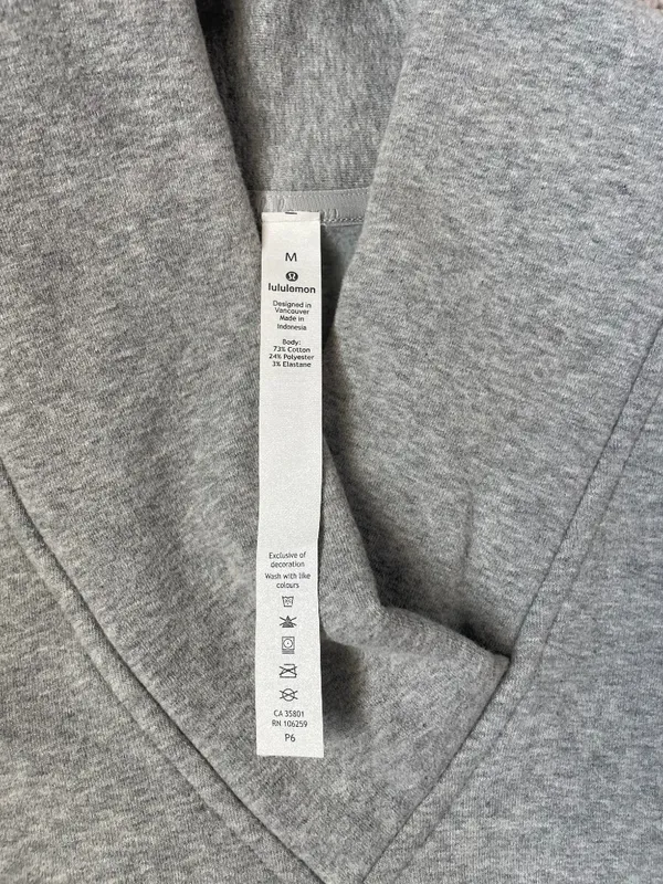 Lululemon Know Your Angles Poncho Cropped Pullover Grey Medium - Image 3
