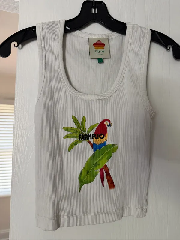 FARM Rio White Tank Top - Image 3