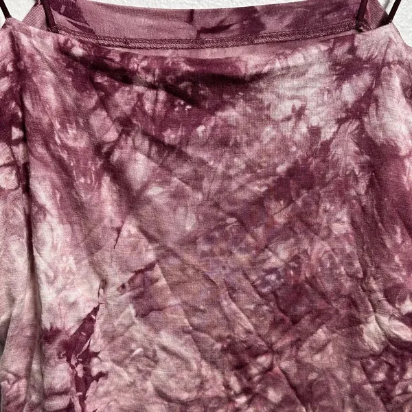 American Eagle Women Tie Dye Purple Crop Top Spaghetti Strap Size Large.‎ - Image 3