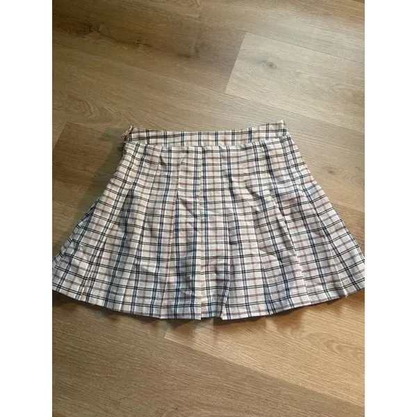 Plaid Pleated Mini Skirt - Image 5