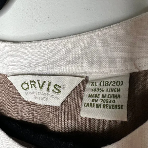 Orvis Linen Blouse Size XL - Image 5