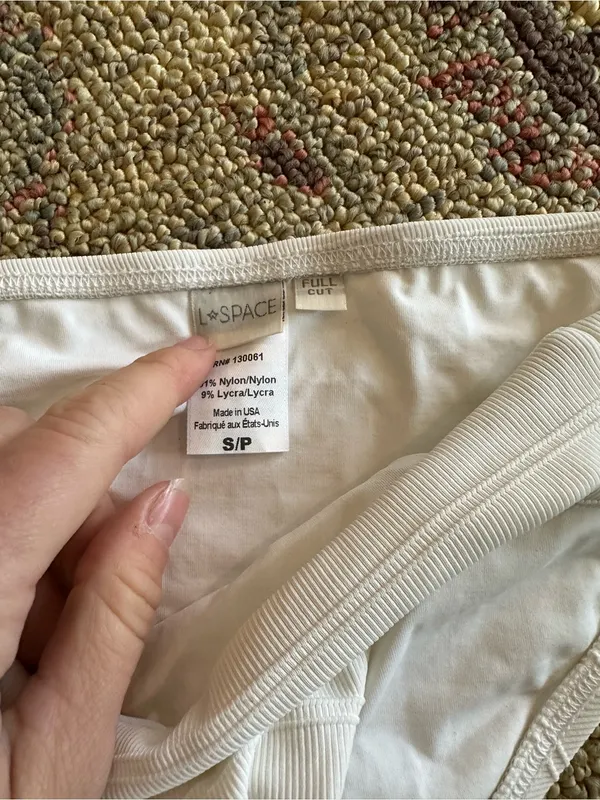NWOT L*Space ribbed bikini set cream - Image 2