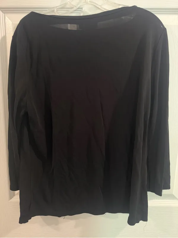 Lauren Ralph Lauren Black Women’s Boatneck Long-Sleeve Top - Image 3