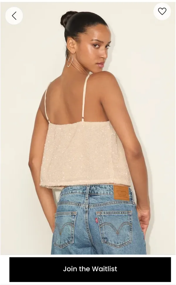 Lulu’s Champagne Sequin Tank Top - Image 3