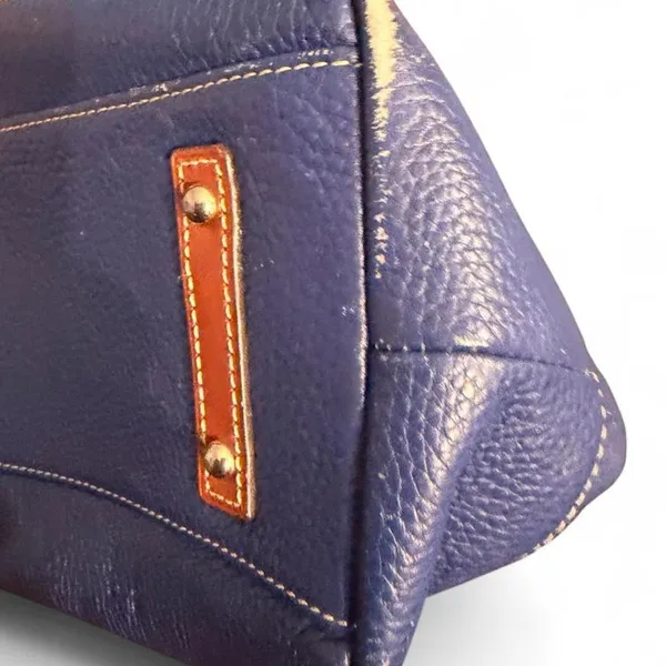 Dooney & Bourke Sophie Hobo Navy Pebble Grain Leather Shoulder Bag Tassel - Image 8