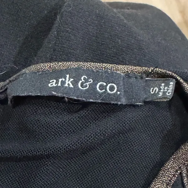 Ark & Co Black Gold Mini Dress Women’s Small - Image 5