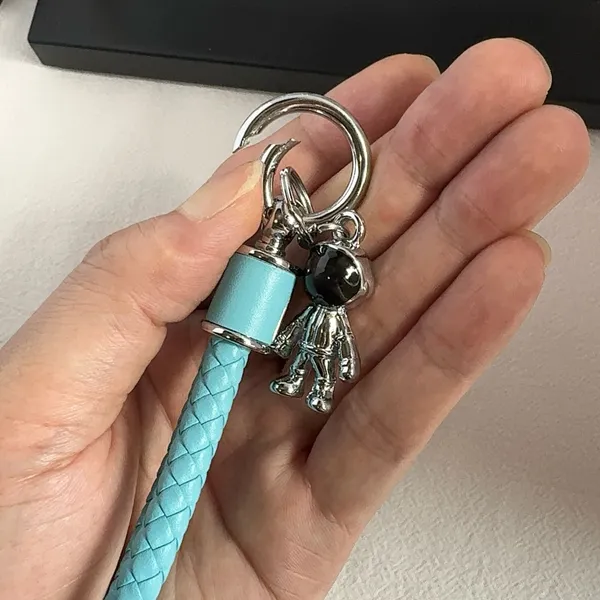 Astronaut Charm Car Keychain for Men Women Braided Rope Bag Charm Key Rings - Image 5