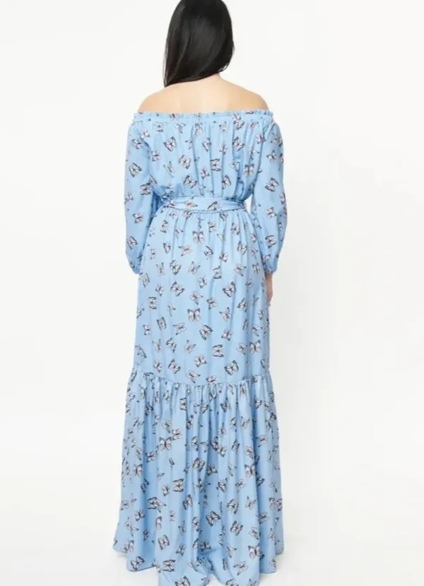Unique Vintage Blue & Butterflies PLUS SIZE Sweet Escape Maxi Dress NWT | 2XL - Image 9