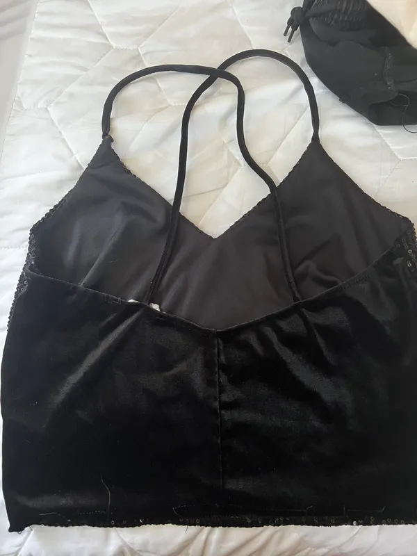 Olive Tree Black Sequin Top - Image 4