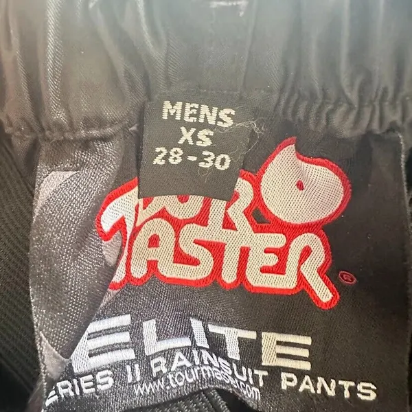 Tour Master Motorcycle Elite‎ Rain Pants Mens XS 28-30 Black Bib Suspender - Image 12