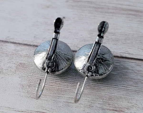 Turquoise Tone & Silver Tone Dangle Earrings for Pierced Ears - Image 7