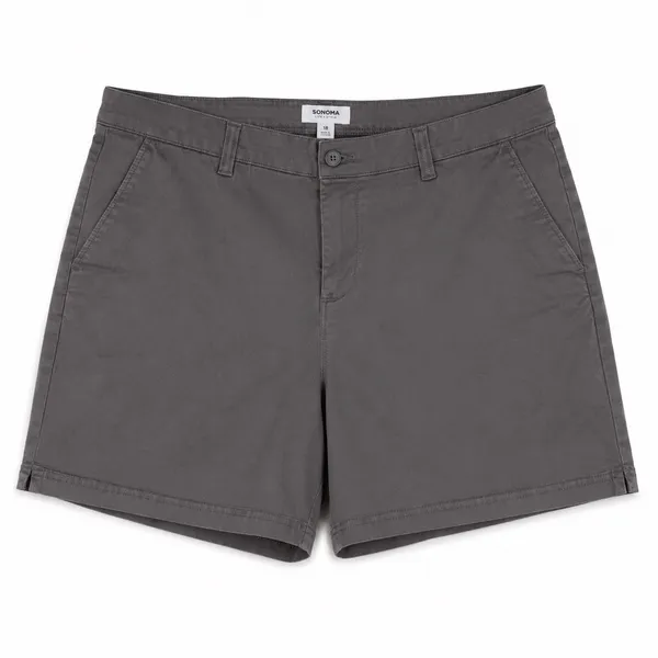 Magellan Chino Shorts gray Outdoors Walking Hiking Casual Women's‎ 18 5" inseam - Image 2