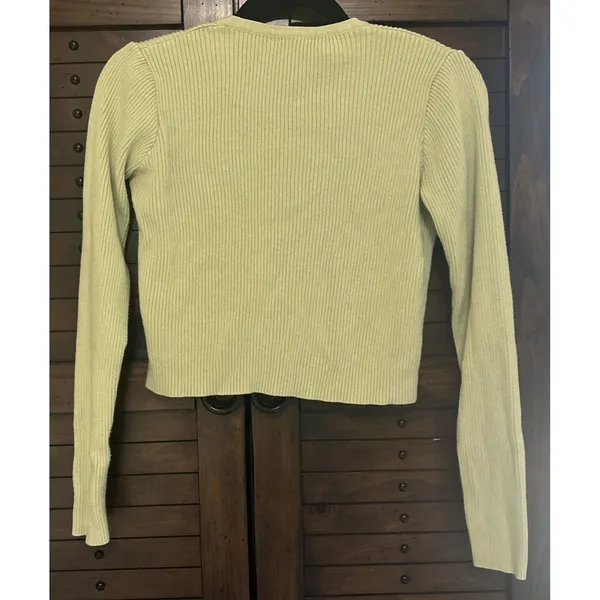 Brandy Melville Mint Green V-Neck Button Cardigan Sweater One Size Preppy Casual - Image 6