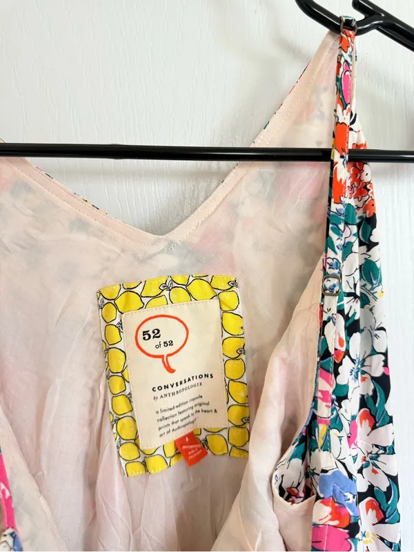 Anthropologie 52 Conversations Colloquial Bias Patchwork midi Dress - Image 6