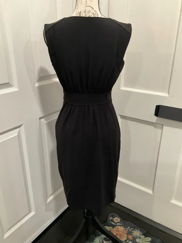 Zara Woman Black Pleated Sheath Dress‎ - Image 3