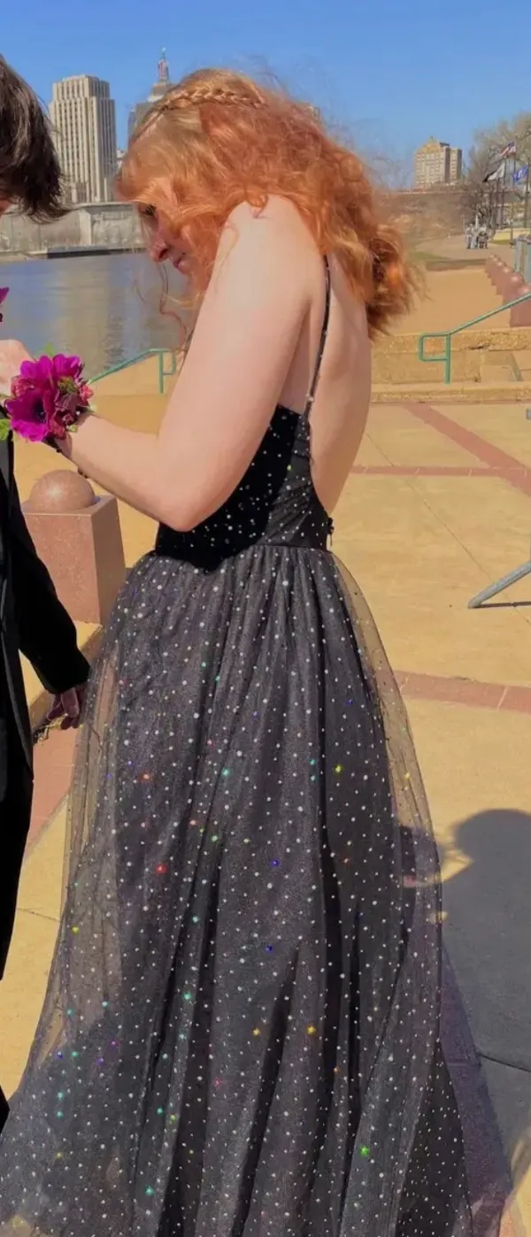 Windsor Black Sequin Prom Dress - Image 2