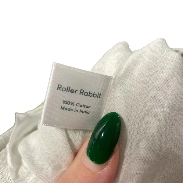 Roller Rabbit Caxias Darya Dress Sage Green White‎ Floral Size Medium - Image 11