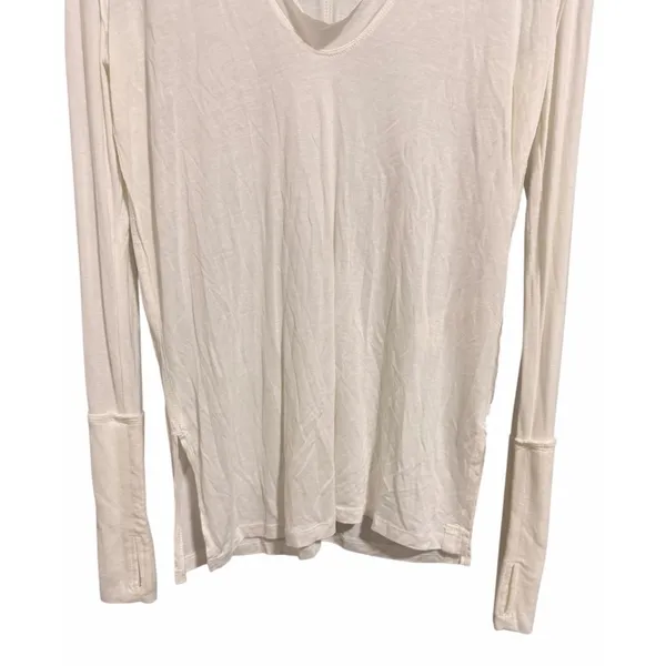 Free People We the Free Fresh & Clean Long Sleeve Top Ivory‎ Women's Size Small - Image 5