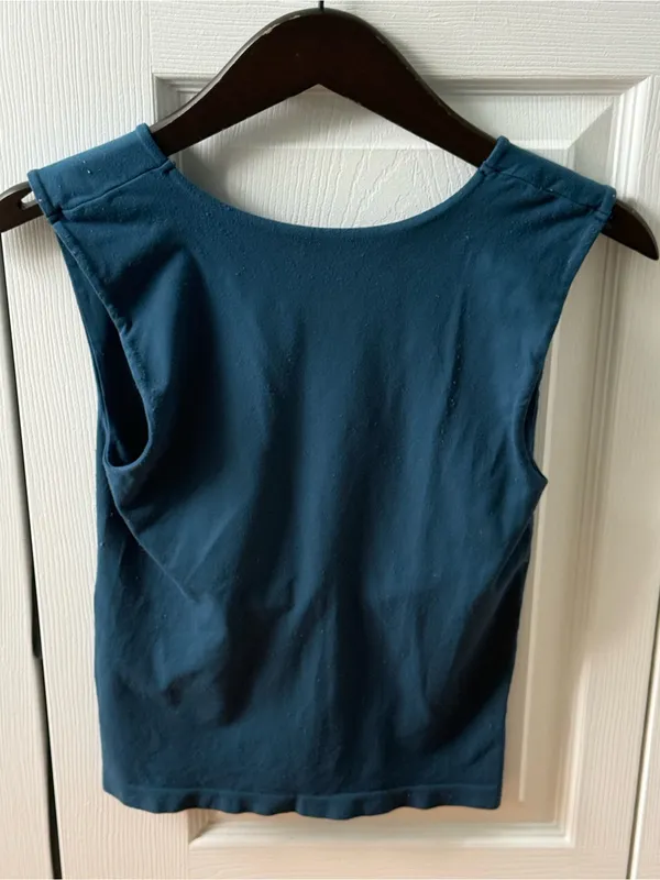 Free People Intimately Second Skin V-Neck Cami Tank Top in Teal - Image 3