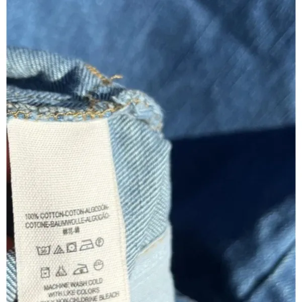 Free People Dreaming Of Denim Hendrix Tunic Oversized Women’s Sz S Denim Blue - Image 11