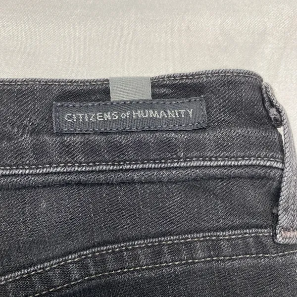 Citizens of Humanity Rocket Crop Women's Sz 25 Black Distressed Skinny Jeans EUC - Image 11