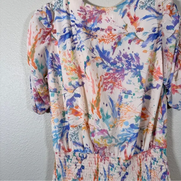 Amanda Uprichard Nala Tiered Mini Dress Womens L Florence Floral Print Coquette - Image 11