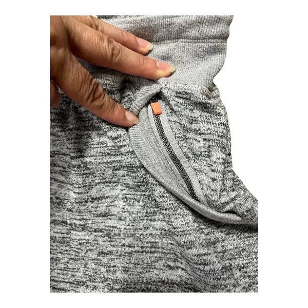 ATHLETA Gray Capri Lounge Pants Women Size L Fold-Over Waist Zip-Pockets - Image 5