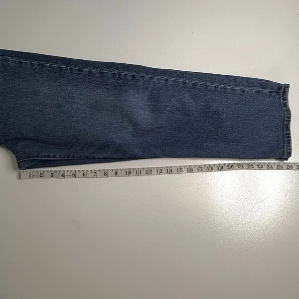 Levi’s Ribcage Straight Ankle Button Fly Jeans Medium Blue Wash 30 - Image 8