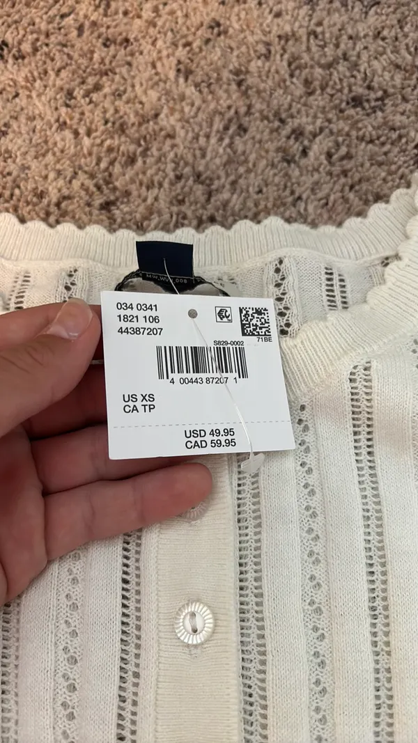 American Eagle Outfitters long sleeve rived top - Image 2