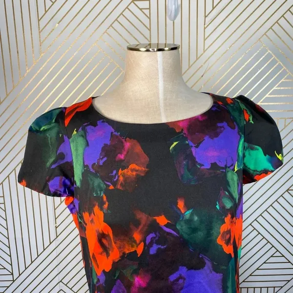 Milly of New‎ York Abstract Painterly Floral Dress - Image 2