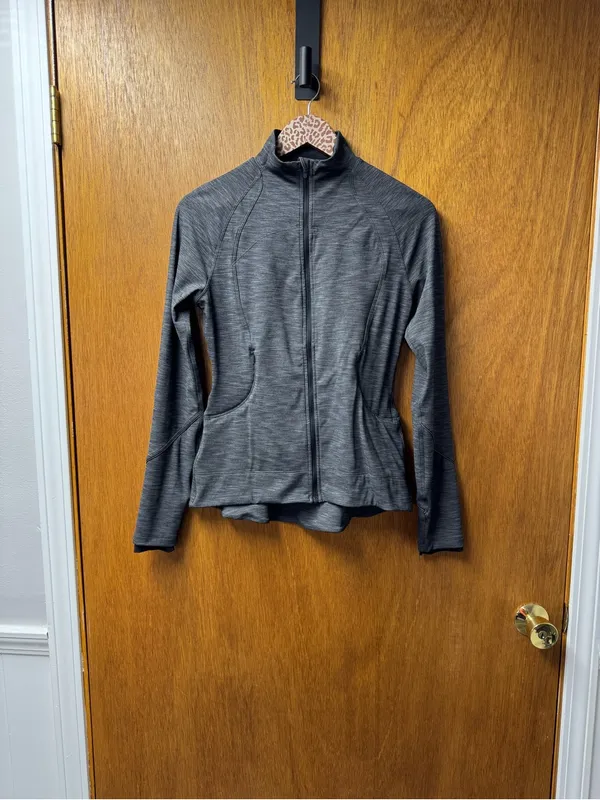 Lululemon Gait Keeper Jacket Full Zip Long Sleeves Heathered Black 6 W4AKFS - Image 13