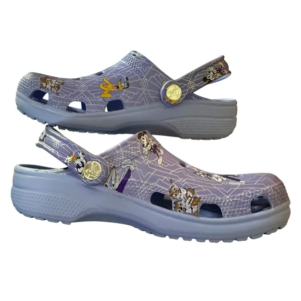 Crocs Disney Parks Purple 100th Anniversary Clog Shoe Size M 5 W 7 - Image 6