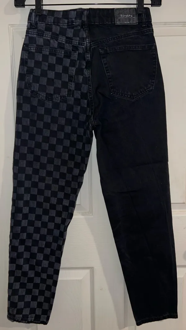 Bershka Mom Jeans Checkered - Image 3