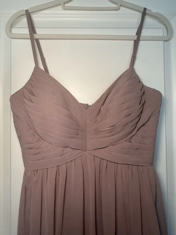 Azazie Bridesmaid Dress Chiffon Dusk - Image 5