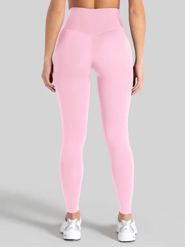 Pink High-Rise Sculpting Leggings - Image 3