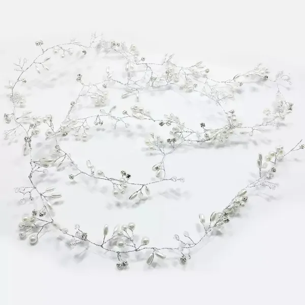 Head Tiara Wedding Flower Pearl - Image 4
