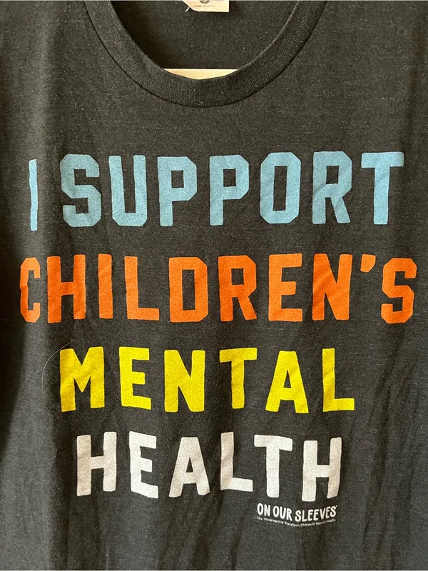 HOMAGE Charcoal 'I Support Children's Mental Health' Graphic Tee - Image 3