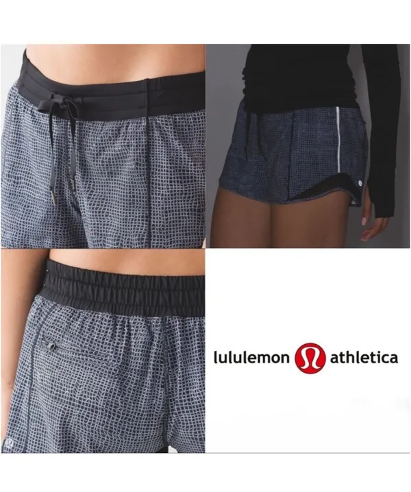 Lululemon hotty hot 4” running short fall net white black - Image 4