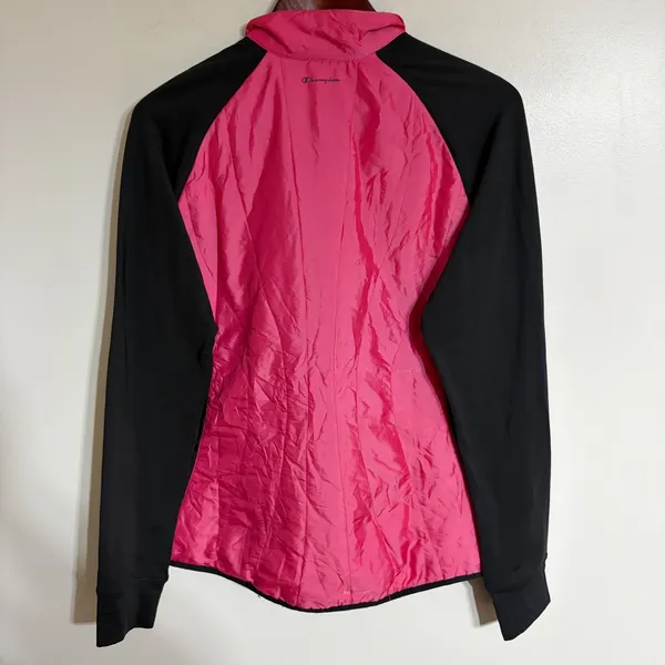 Champion Performax Womens XL Pink Black Full Zip‎ Windbreaker Running Jacket - Image 10