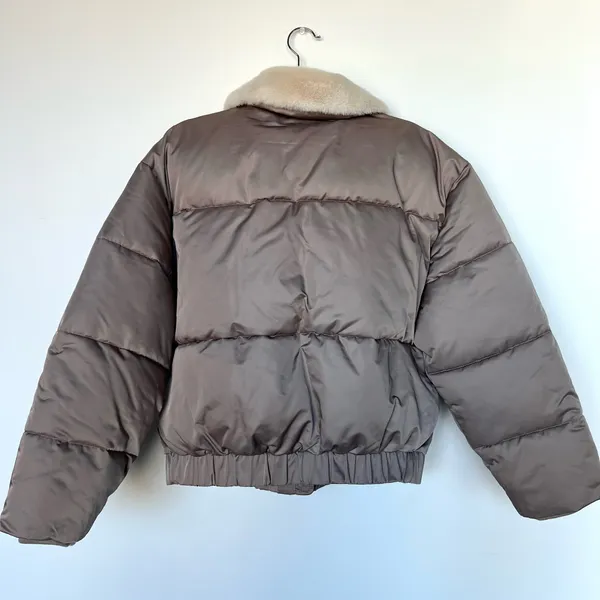 Abercrombie and Fitch Ultra Collection Faux Fur Collar Bomber Jacket - Image 3