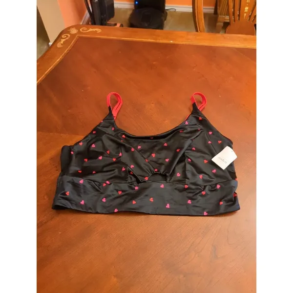 Women's Satin Black/W Hearts key Underwear - Auden 2X - Image 4