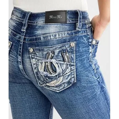 Miss Me Jeans Curvy Ankle Skinny Women's 30 Blue E3764VFA5 Horseshoe Western - Image 2